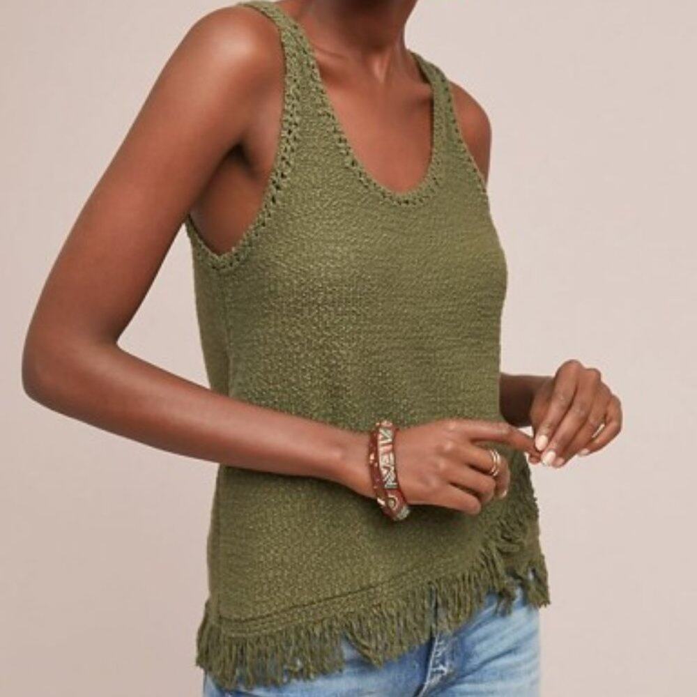 Anthropologie Akemi + Kin Fringe Sweater Tank